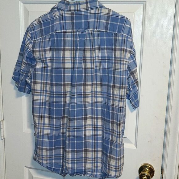 LANDS End Mens Button Down Plaid Size L - Picture 4 of 4
